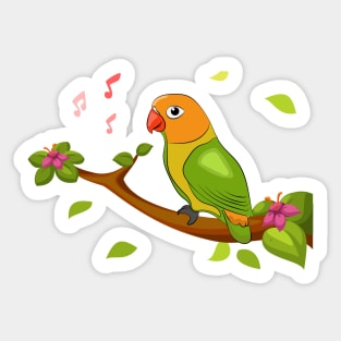 Chubby Lovebirds Sticker